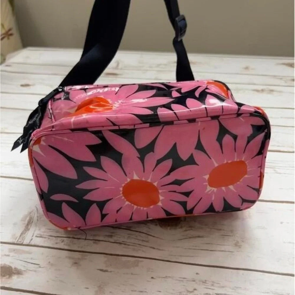 Vera‎ Bradley Lunch Bag Pink Orange Daisy Floral Coated Canvas Kids OS
